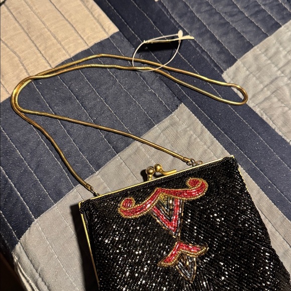 Vintage Andre Cellini Beaded Black Evening Bag - Picture 6 of 12